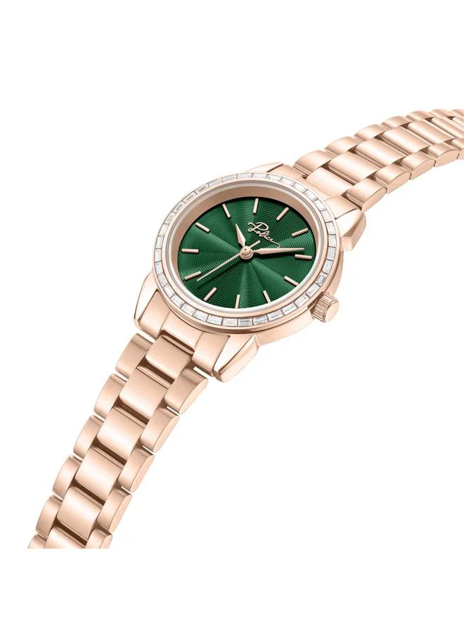 بوليس Miona Green Dial Stainless Steel Bracelet Analog Watch for Women, 30mm